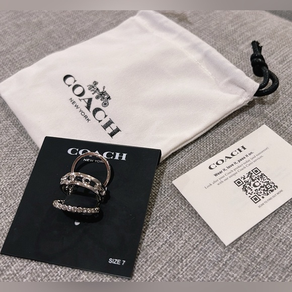 COACH Women's Signature C Open Ring Set - Picture 11 of 11